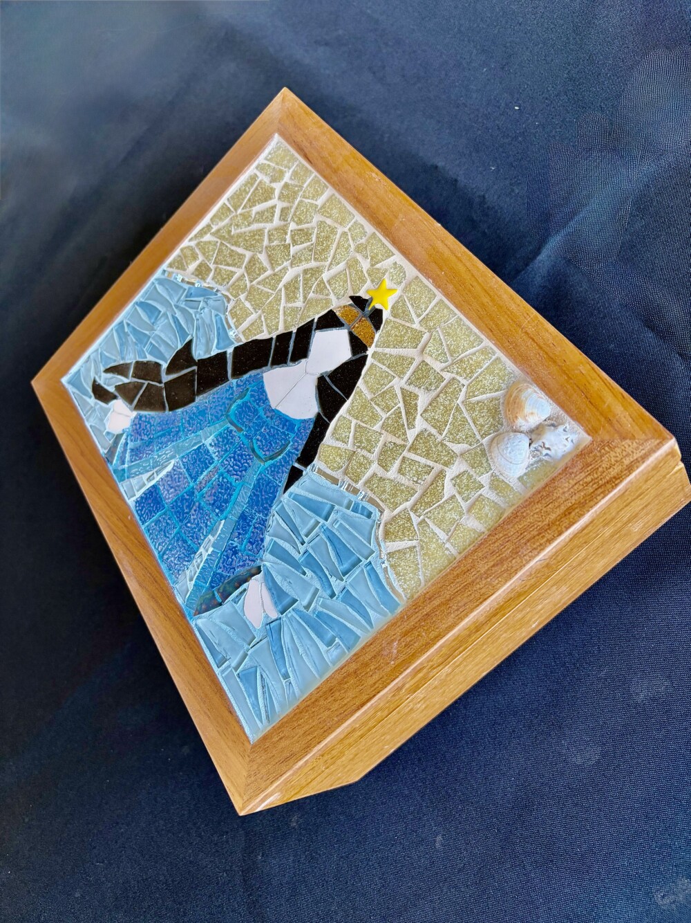 Caixa de Chá em mosaico Iemanja