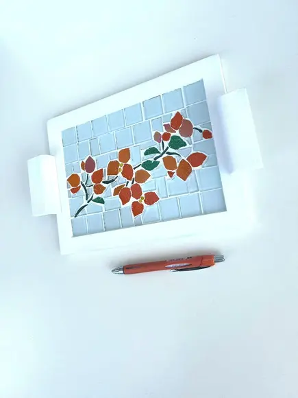 Bandeja Pequena em Mosaico Primavera