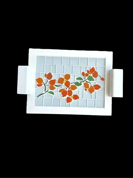 Bandeja Pequena em Mosaico Primavera