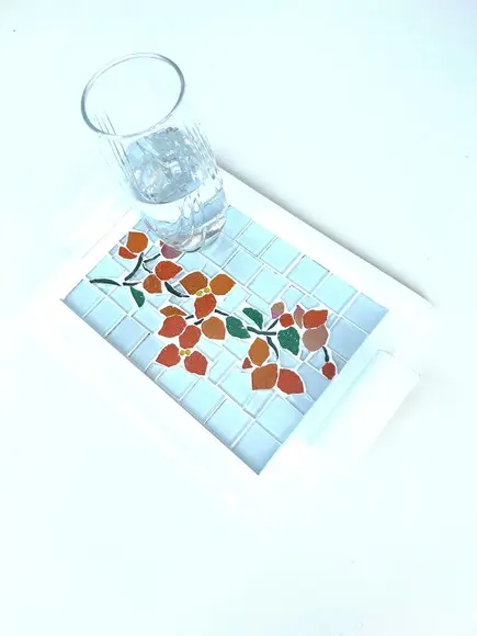 Bandeja Pequena em Mosaico Primavera
