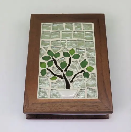 Bloco de Anotações em Mosaico Bonsai