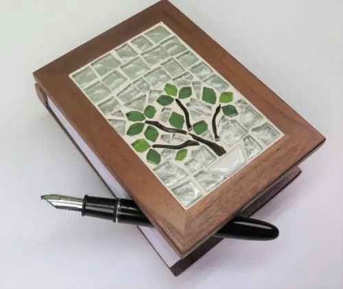 Bloco de Anotações em Mosaico Bonsai