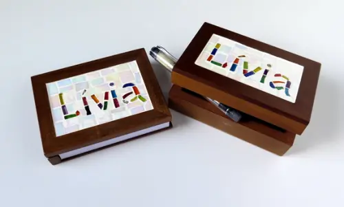 Bloco de Anotações em Mosaico Personalizado