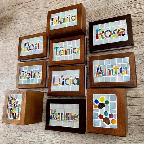 Bloco de Anotações em Mosaico Personalizado
