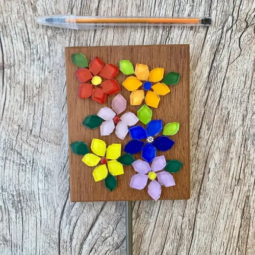 Cabideiro em Mosaico 1 Gancho Flor