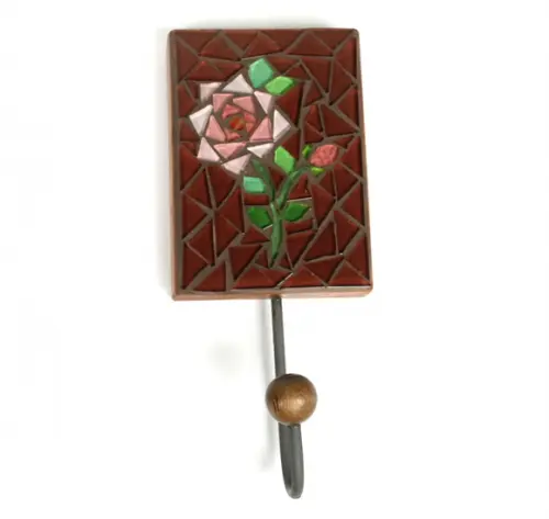 Cabideiro em Mosaico 1 Gancho Flor