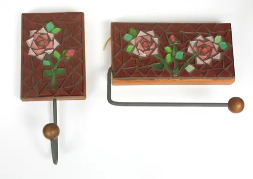 Cabideiro em Mosaico 1 Gancho Flor