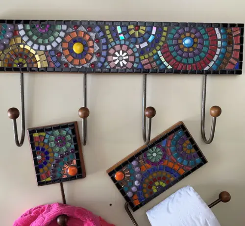 Cabideiro em Mosaico 1 Gancho Mandala