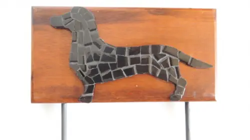 Cabideiro em Mosaico Dachshund