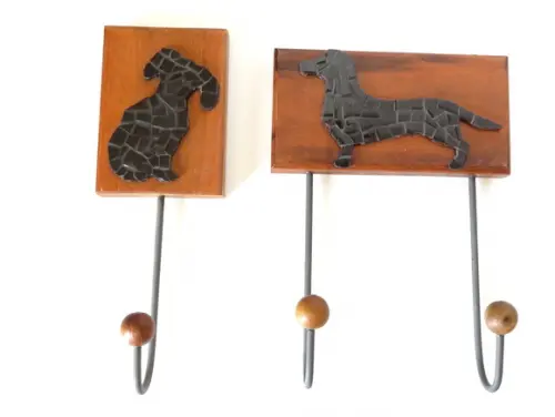 Cabideiro em Mosaico Dachshund