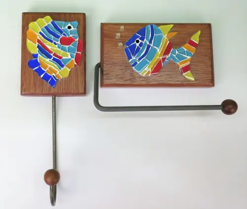 Cabideiro em Mosaico Peixinho