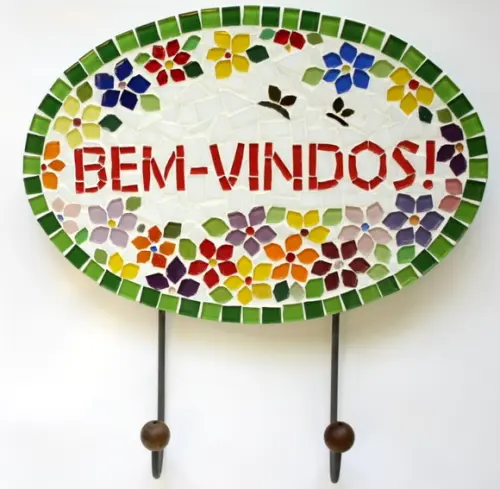 Cabideiro Mosaico Bem-vindos Primavera