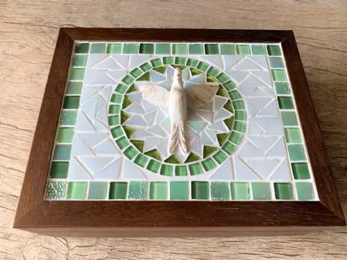 Caixa de Chá em Mosaico Divino Espírito Santo