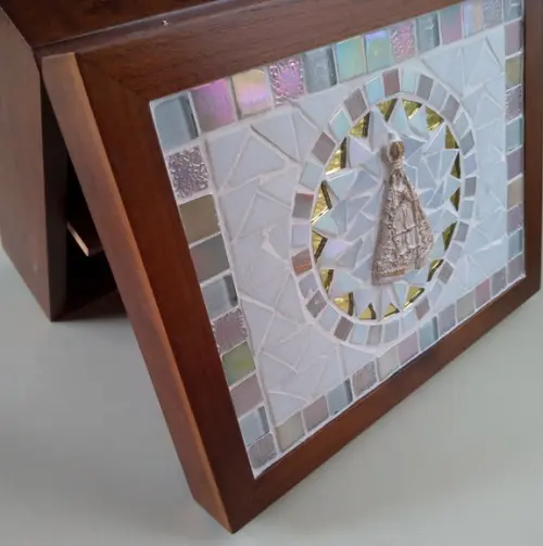 Caixa de Chá em Mosaico Nossa Senhora da Aparecida