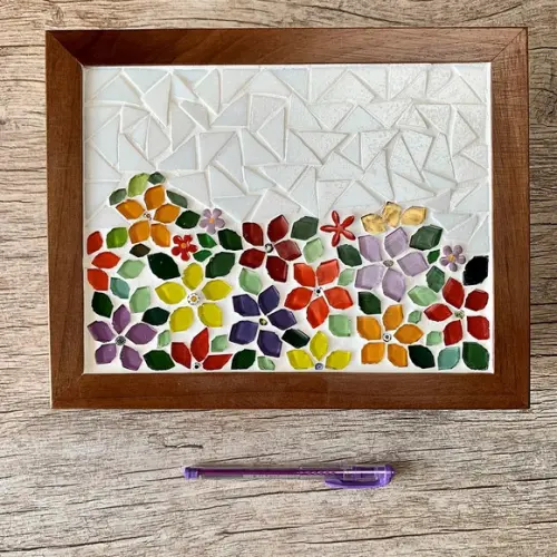 Caixa de Chá em Mosaico Primavera