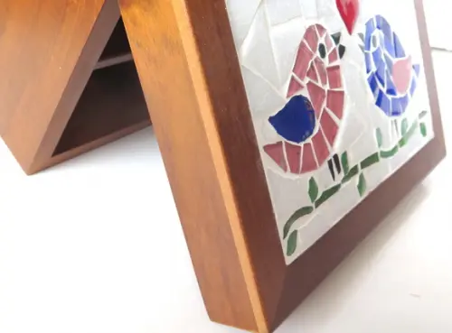 Caixa de Chá em Mosaico Pássaros P
