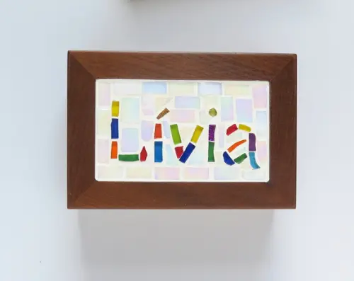 Caixa Porta Cartões em Mosaico Personalizado
