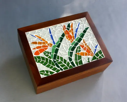 Caixa Porta Maquiagem em Mosaico