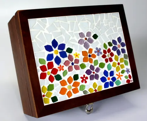 Caixa Porta Maquiagem em Mosaico