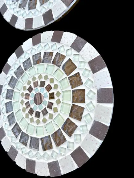 Descanso de Panelas em Mosaico Mandala (jogo de Dois)
