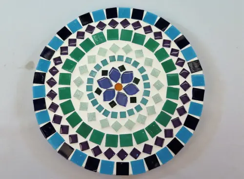Descanso de Panelas em Mosaico Mandala Floral