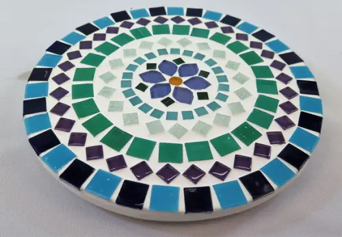 Descanso de Panelas em Mosaico Mandala Floral