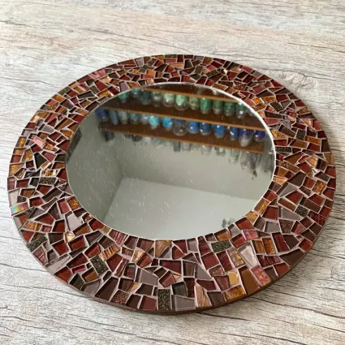 Espelho em Mosaico Marrom