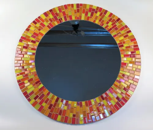 Espelho em Mosaico Raios de Sol Redondo