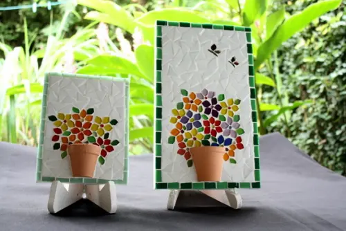 Jogo de Quadrinhos Florido em Mosaico