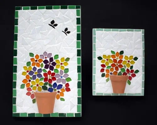 Jogo de Quadrinhos Florido em Mosaico