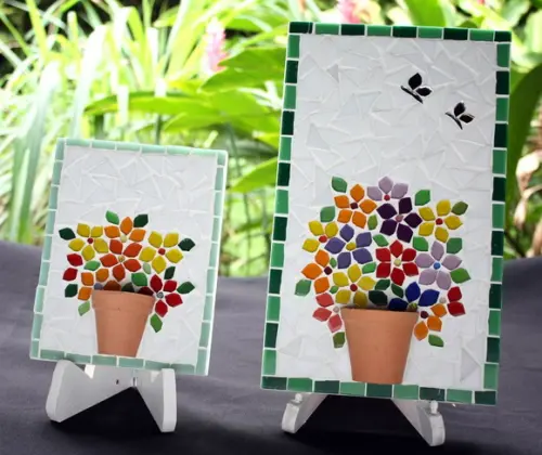 Jogo de Quadrinhos Florido em Mosaico