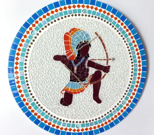 Mandala Caboclo Flecheiro em Mosaico