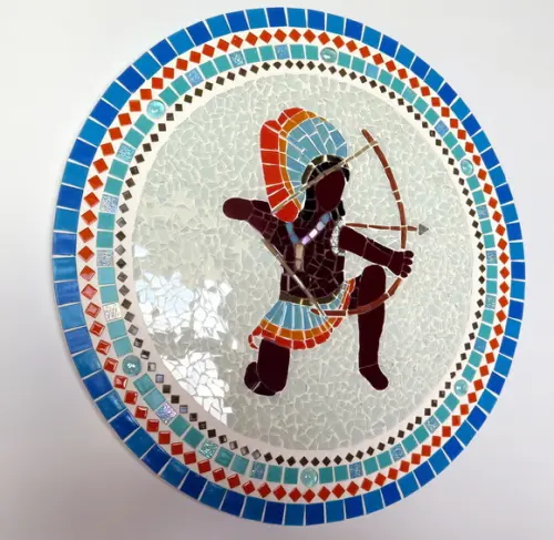 Mandala Caboclo Flecheiro em Mosaico