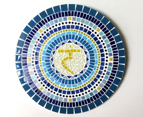 Mandala Chakra Plexo Solar em Mosaico