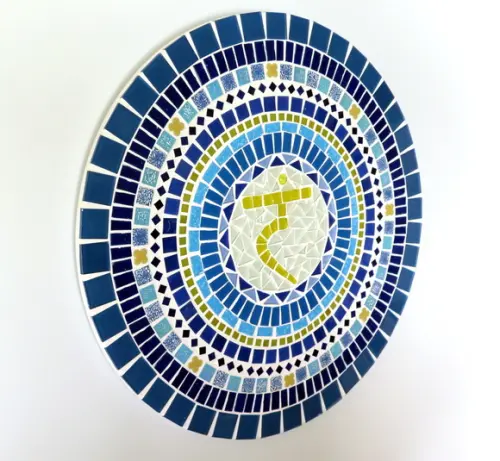 Mandala Chakra Plexo Solar em Mosaico