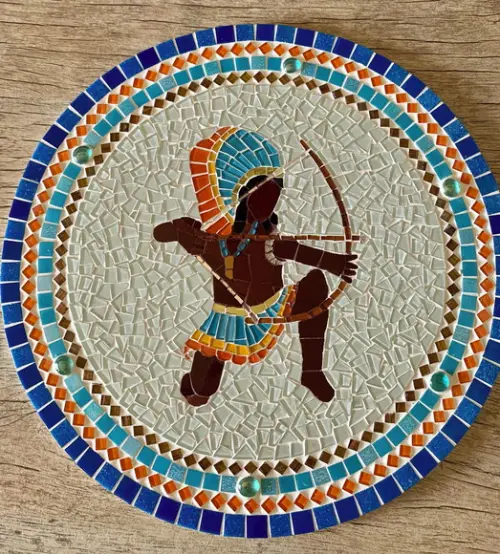 Mandala Caboclo Flecheiro em Mosaico Área Externa