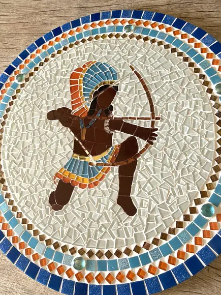 Mandala Caboclo Flecheiro em Mosaico Área Externa
