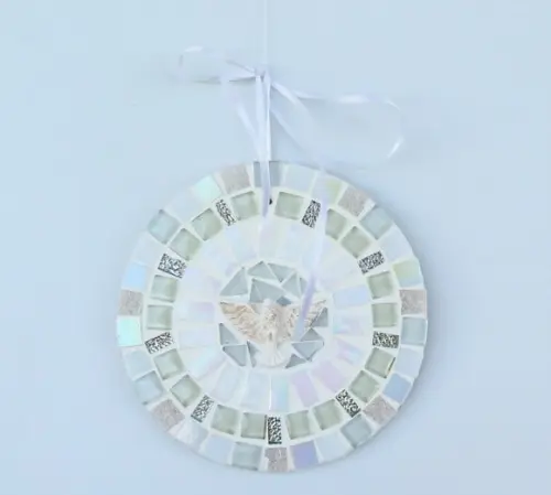 Mandala Divino em Mosaico Mini Branca