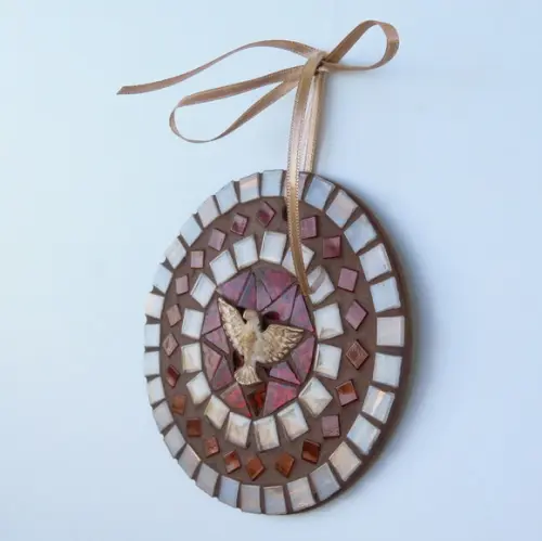 Mandala Divino em Mosaico Mini Marrom