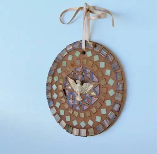 Mandala Divino em Mosaico Mini Marrom