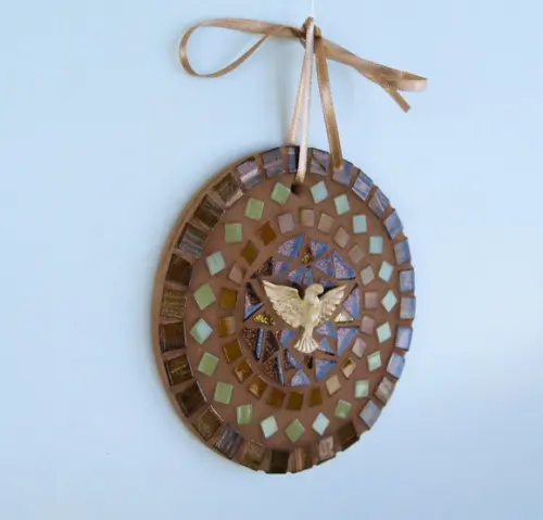 Mandala Divino em Mosaico Mini Marrom