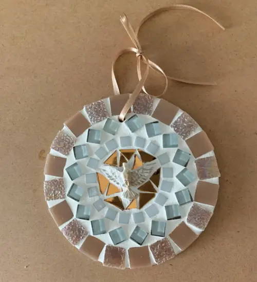 Mandala Divino em Mosaico Mini Rosé