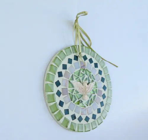 Mandala Divino em Mosaico Mini Verde