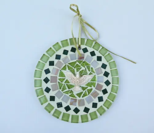Mandala Divino em Mosaico Mini Verde
