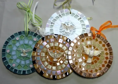 Mandala Divino em Mosaico Mini Verde