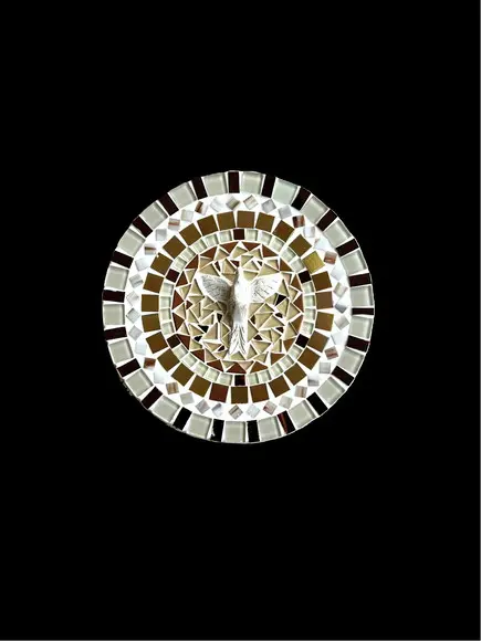 Mandala Divino em Mosaico Perolada