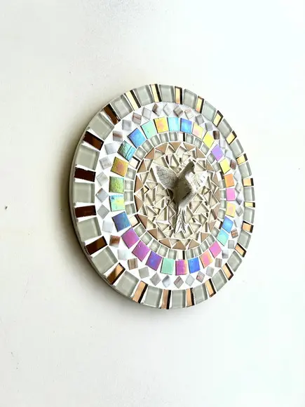 Mandala Divino em Mosaico Perolada