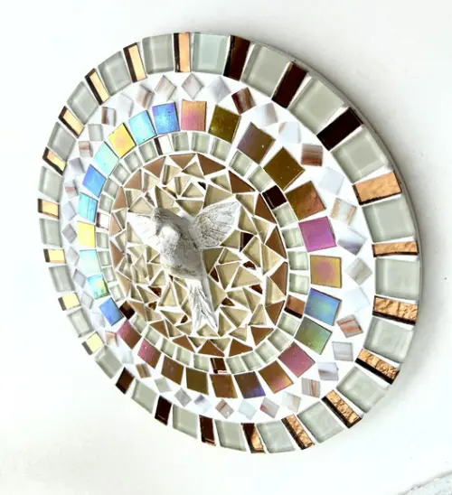 Mandala Divino em Mosaico Perolada