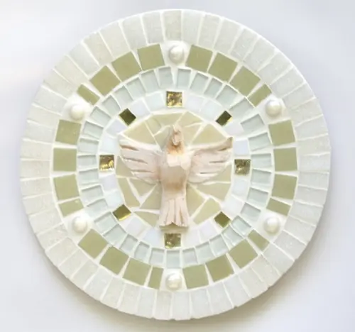Mandala Divino em Mosaico Perolada