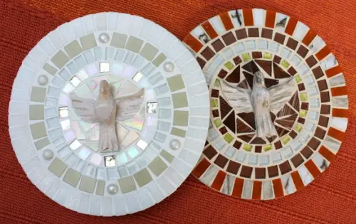 Mandala Divino em Mosaico Perolada